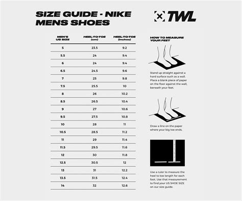 nike romaleos size chart